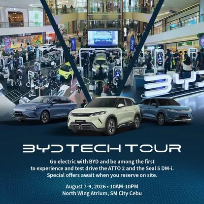 BYD Tech Tour display at SM City Cebu